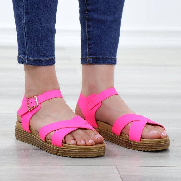 Women's Pink Sandals - Picture 2 of 14